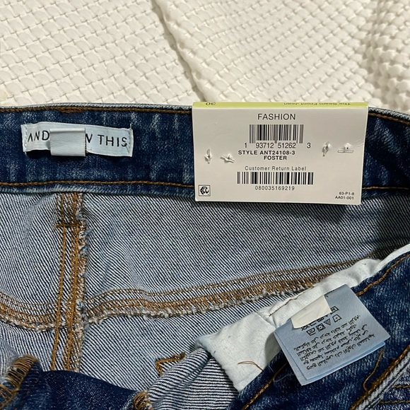 NWT- And Now This- 30. The Seam Front Jean - Picture 6 of 9